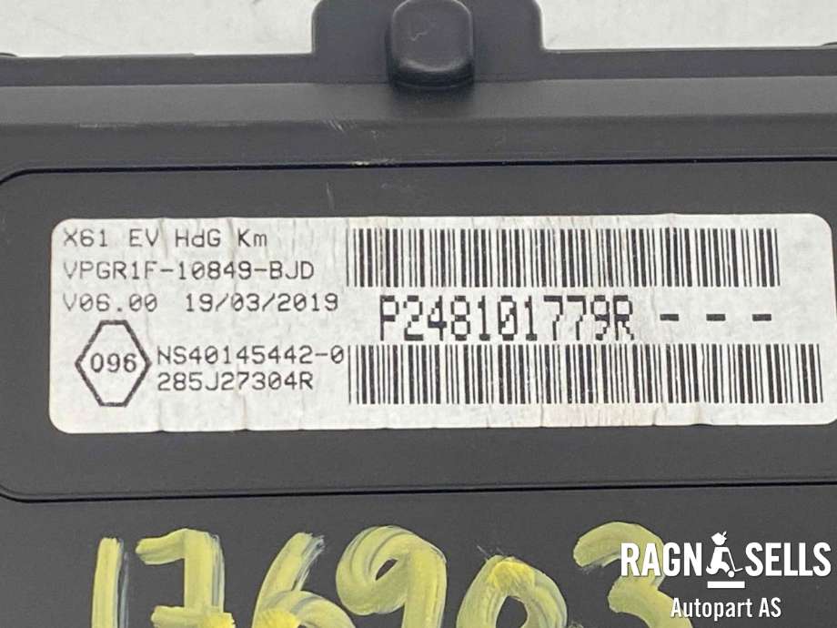 Instrumentpanel til Renault Kangoo 2008-2021 (Type II) (248106832R|VPFRRF10849SE|)