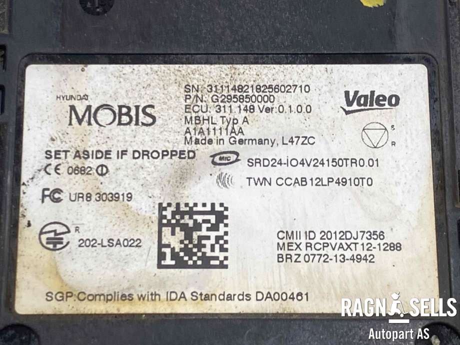 Sensor blindsone til Hyundai Ioniq Electric 2019-->> (Fase 2)  (G295850000|)
