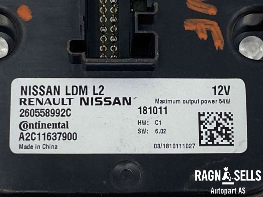 Styreenhet xenon/ballast til Nissan Leaf 2018-->> (Type II)  