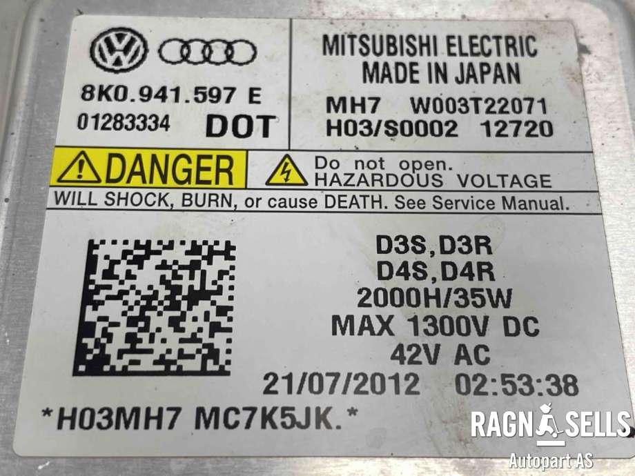 Styreenhet xenon/ballast til VW Golf VII 2012-2017 (Fase 1) (8K0.941.597E|W003T22071|)