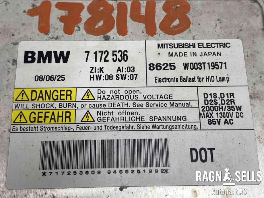 Styreenhet xenon/ballast til BMW 3-Serie 2005-2011 (E90/E91/E92/E93) (E90/E91/E92/E93) (7172536|W003T19571|)