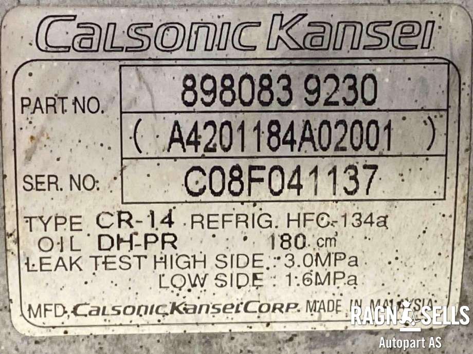 Aircondition kompressor til Isuzu D-Max 2007-2012 (Type I)