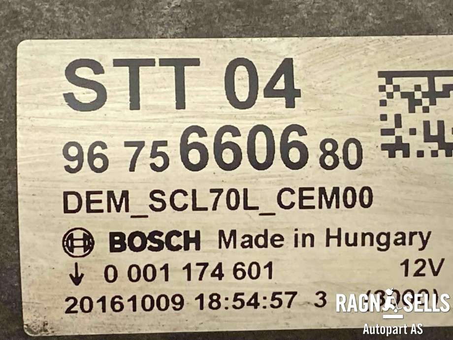 Starter diesel til Peugeot Partner 2015-2019 (Type II, Fase 2) (9675660680|96 756 606 80|0001174601)