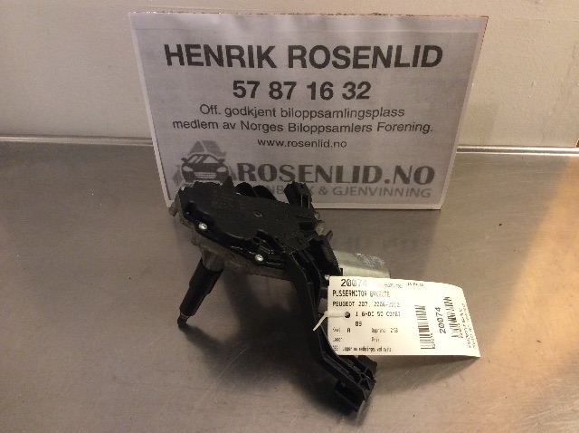 Viskermotor bakrute til Peugeot 207, 2006-2012  