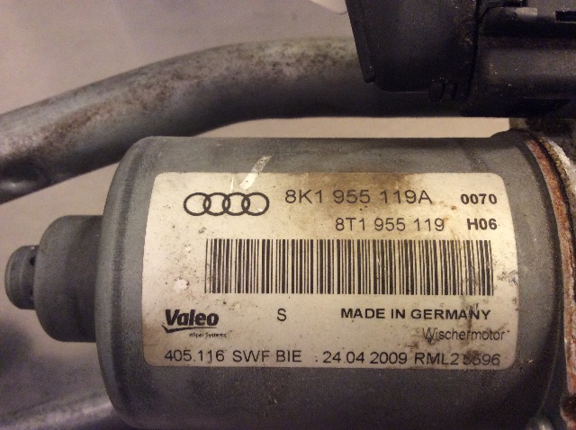Viskermotor frontrute til Audi A4, 2007-2014 (Type IV) (B8) (B8) 