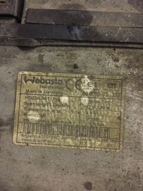 Dieselvarmer til Chrysler Voyager 2001-2008 (Type IV)  