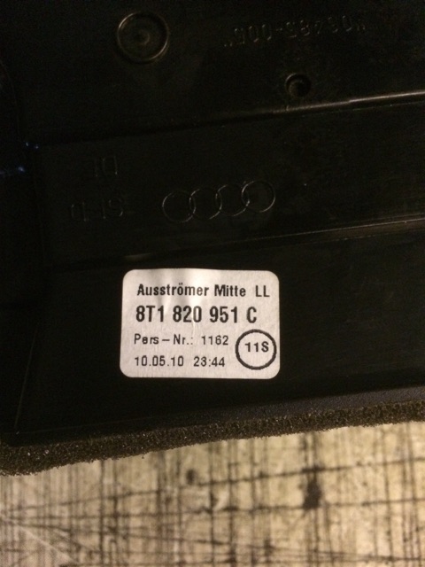 Dashbord friskluftdyse til Audi A5 2007-2016 (Type I)  