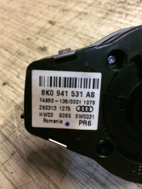 Bryter lys til Audi A4 2007-2014 (Type IV) (B8) (B8) (8K0 941 531 AS|)
