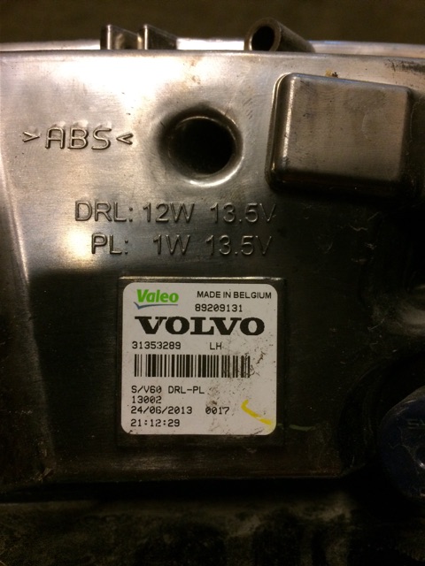 Tåkelykt venstre foran til Volvo S60 2014-2019 (Type II, Fase 2)  