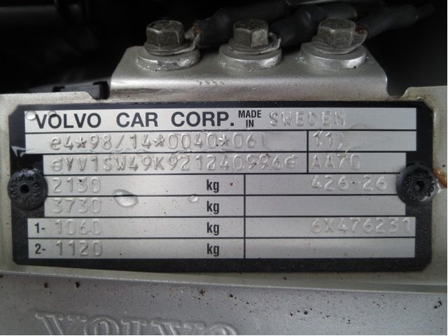 Volvo V70 2000-2004 (Type II, Fase 1) , Motorkode: B5204T5, Girkassekode: 