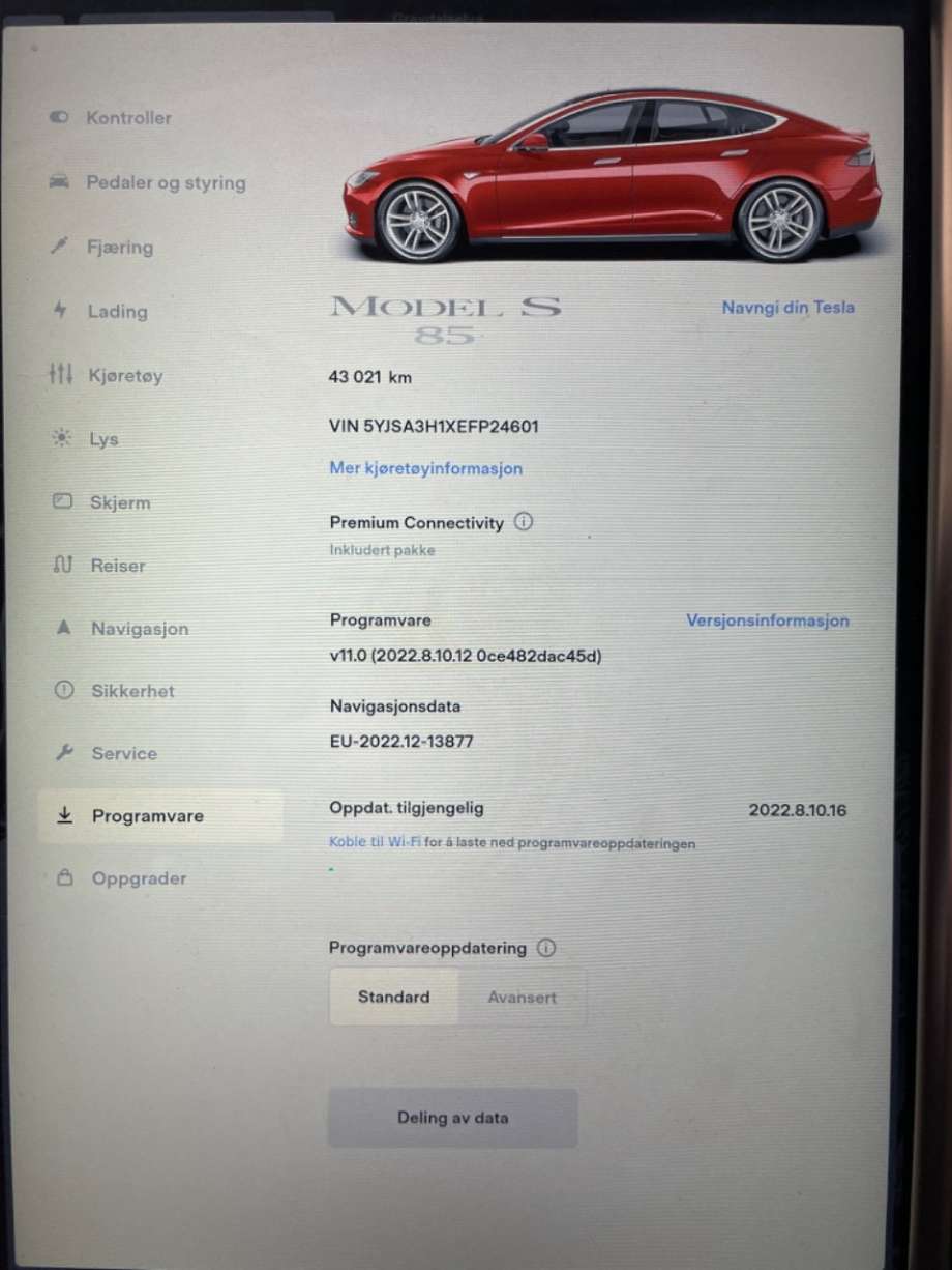 Tesla Model S 2013-2016 (Fase 1) , Motorkode: L1S, Girkassekode: 