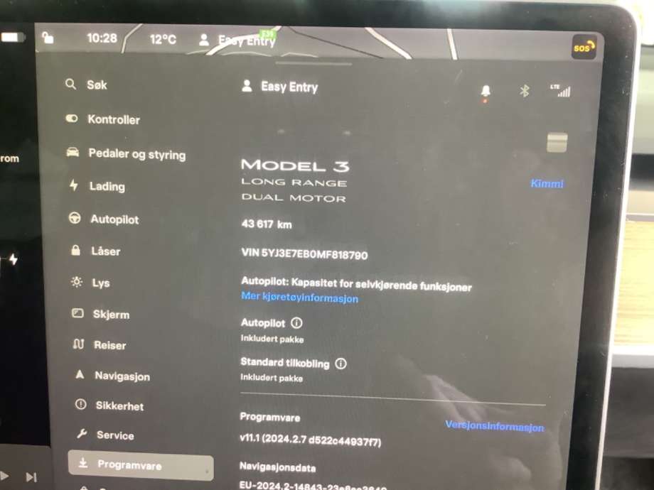Tesla Model 3 2018-2023 (Fase 1) , Motorkode: 3D3, Girkassekode: 