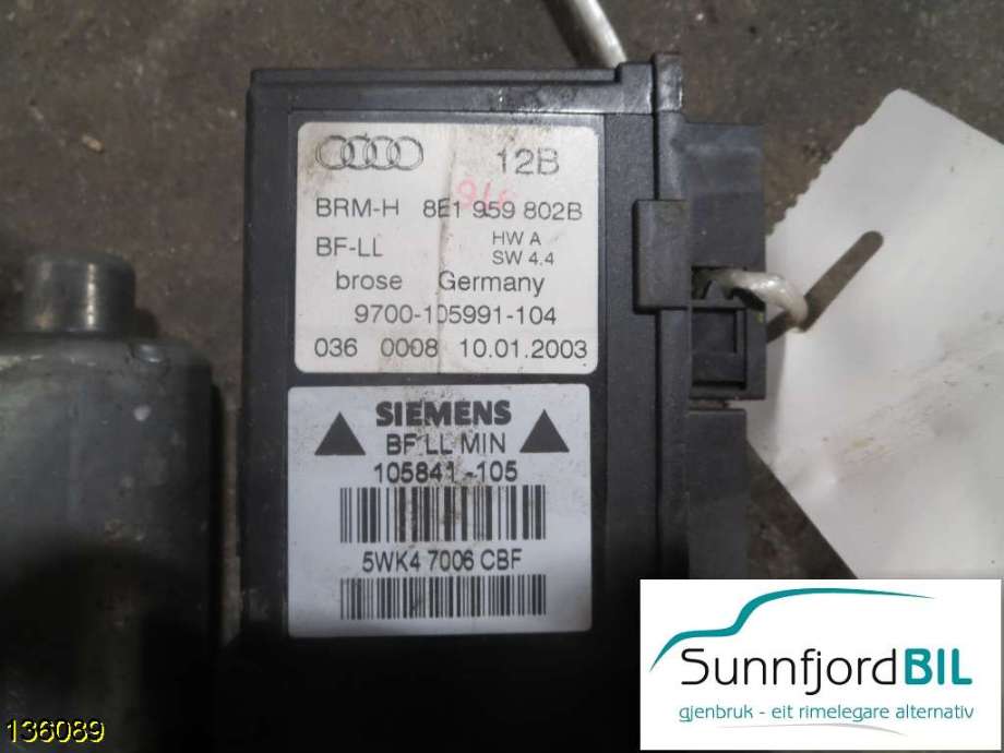Ruteheis høyre til Audi A4 2001-2004 (Type II) (B6) (B6) (AUDI A4|)