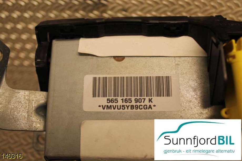 Airbag passasjer til VW Polo 2005-2009 (Type IV, Fase 2)  (VOLKSWAGEN||565165907K)