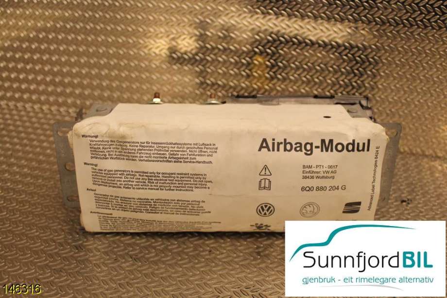 Airbag passasjer til VW Polo 2005-2009 (Type IV, Fase 2)  (VOLKSWAGEN||565165907K)