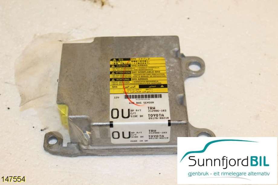 Airbag elektronikk til Toyota Yaris 2006-2009 (Type II, Fase 1)  (TOYOTA||891700D210|212986103)