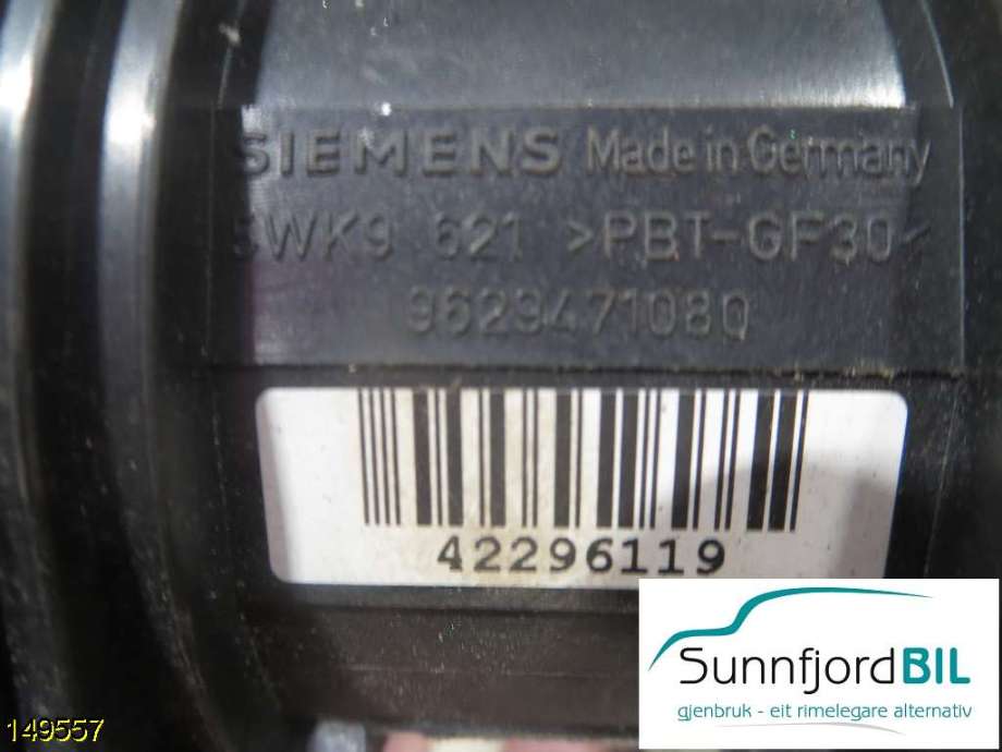 Luftmengde/luftmassemåler til Peugeot Partner 2002-2008 (Type I, Fase 2)  (PEUGEOT|9629471080|5WK9 621|)