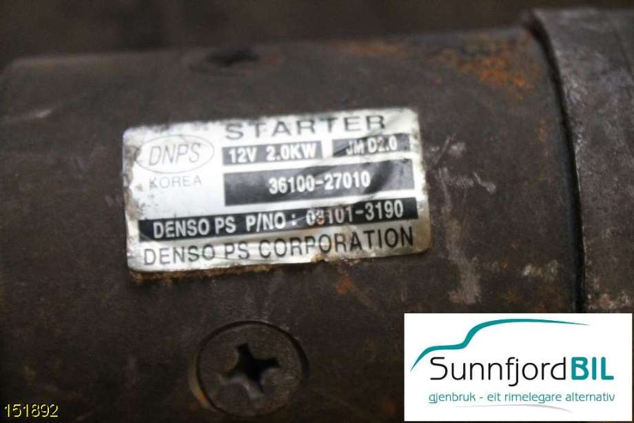 Starter diesel til Hyundai Santa Fe 2006-2009 (Type II, Fase 1)  (HYUNDAI||3610027010)