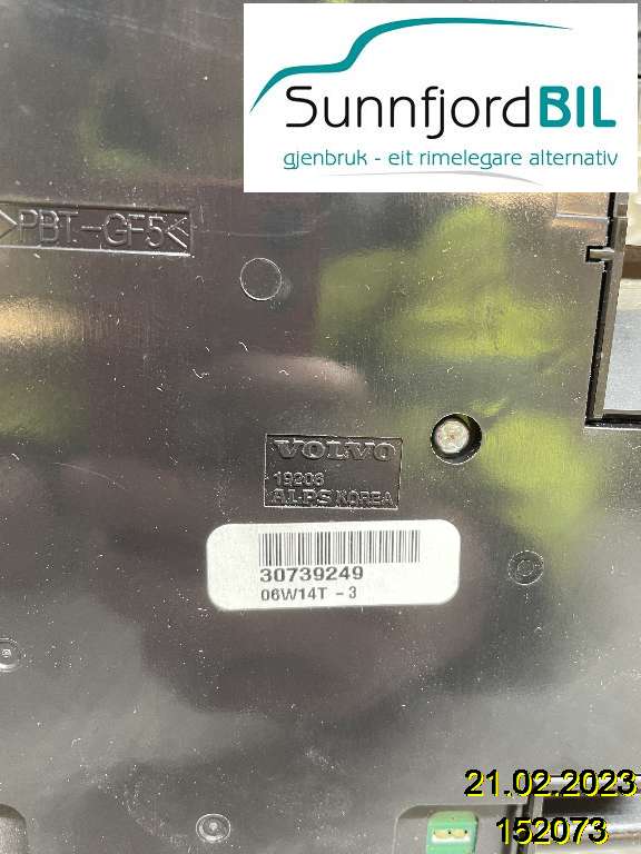 Varmeapparat betjening til Volvo V50 2004-2007 (Fase 1)  (VOLVO|30782568||30739249)