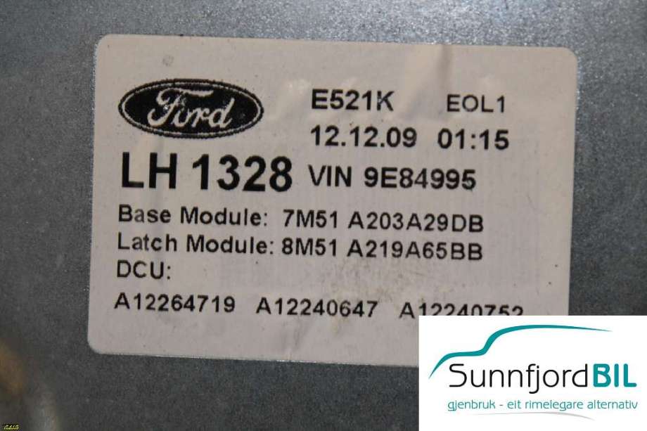 Ruteheis til Ford Focus 2008-2010 (Type II, Fase 2) (FORD||9E849895)