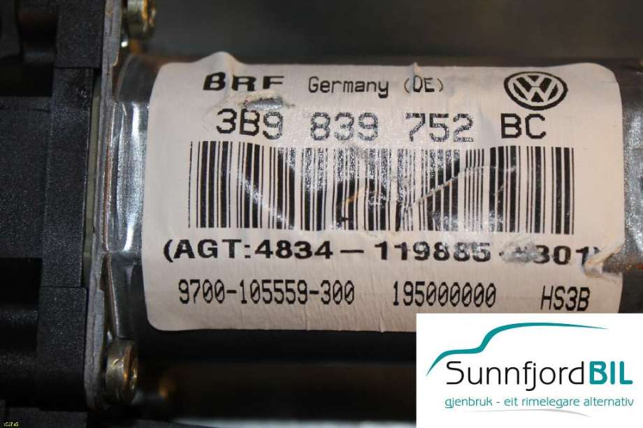 Ruteheis høyre til VW Passat 2001-2005 (B5,3BG) (B5,3BG) (VOLKSWAGEN|)