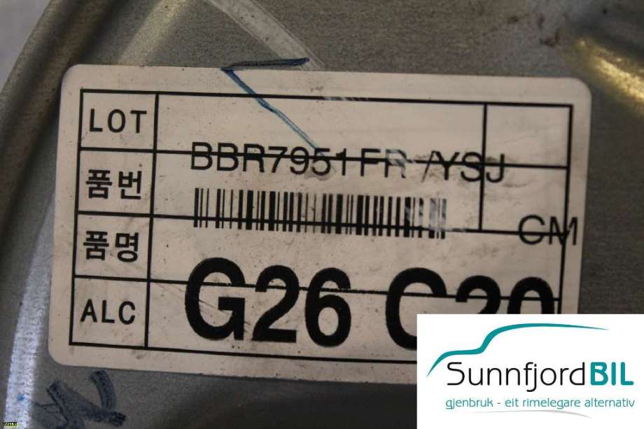 Ruteheis til Hyundai Santa Fe 2006-2009 (Type II, Fase 1)  (HYUNDAI||G26C20)