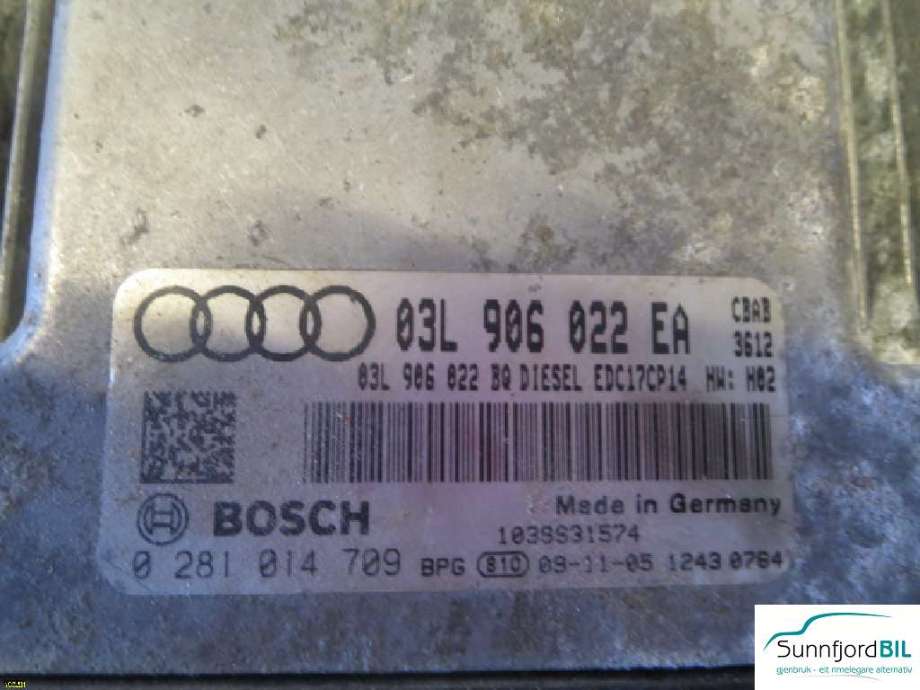Styreenhet motor til Audi A3 2009-2012 (Type II, Fase 2)  (AUDI A3|03L906022EA|0281014709|)