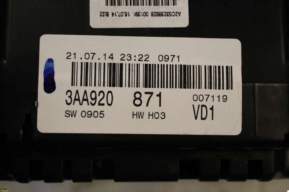 Instrumentpanel til VW Passat 2011-2015 (B7) (B7) (VOLKSWAGEN|)