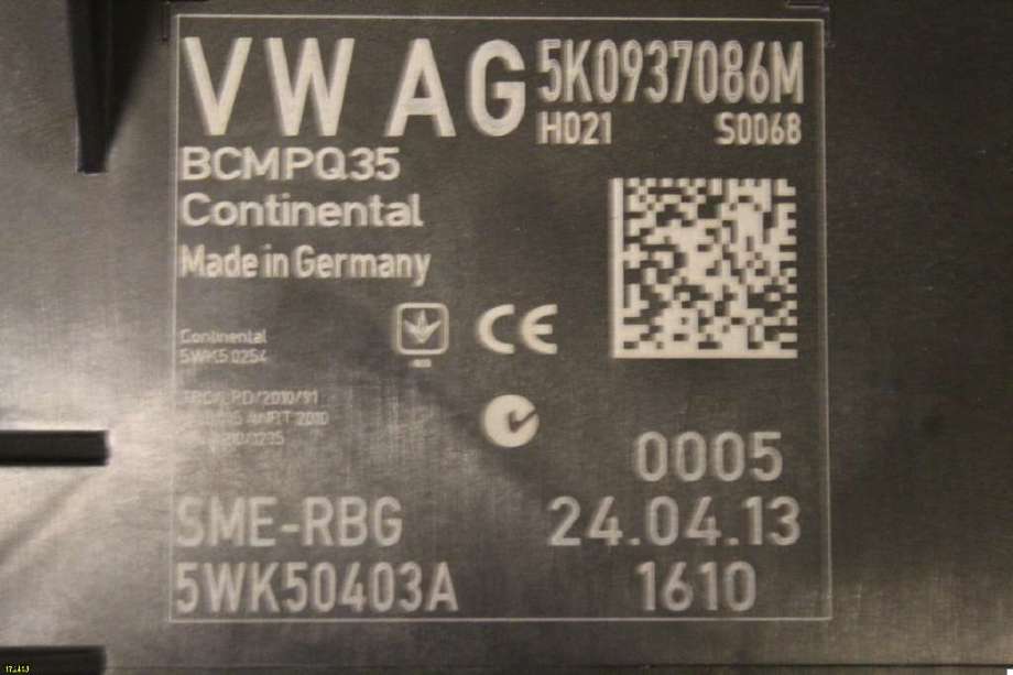 Styreenhet comfort (BCM) til VW Tiguan 2011-2016 (Type I, Fase 2) (VOLKSWAGEN||5K0937086M)
