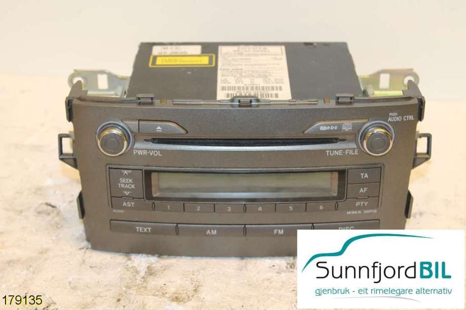 Bilstereo til Toyota Auris 2007-2010 (Type I, Fase 1)  (TOYOTA||8612002521)