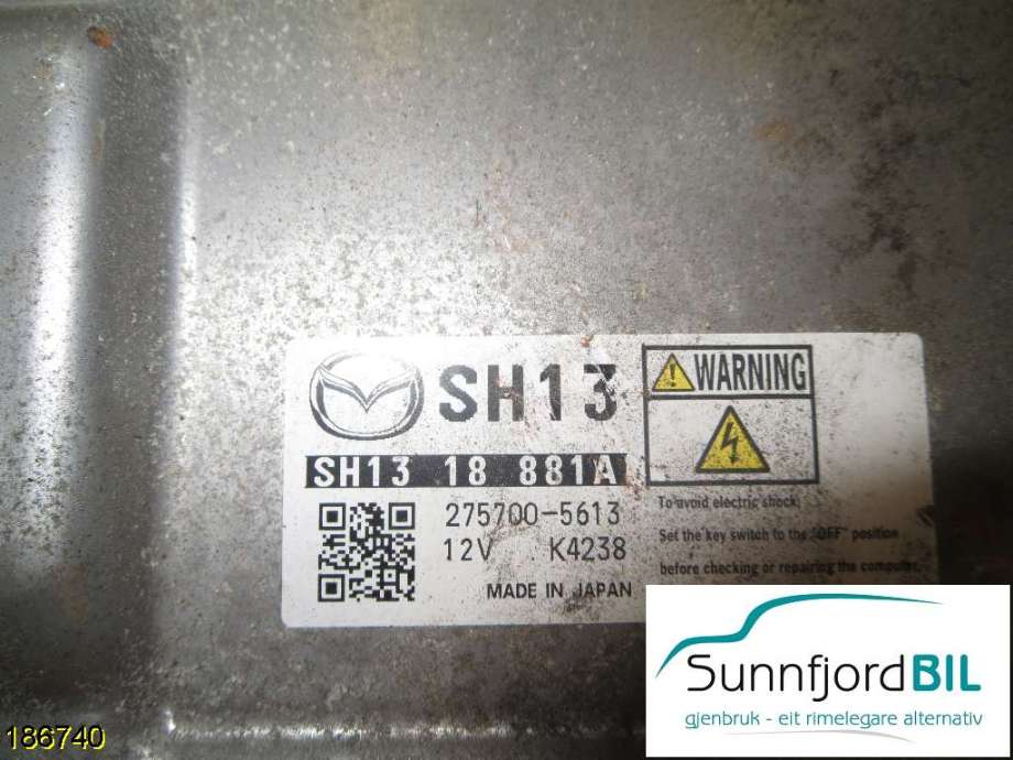 Styreenhet motor til Mazda 3, 2013-2016 (Type III, Fase 1)  (MAZDA|SH1318881A)