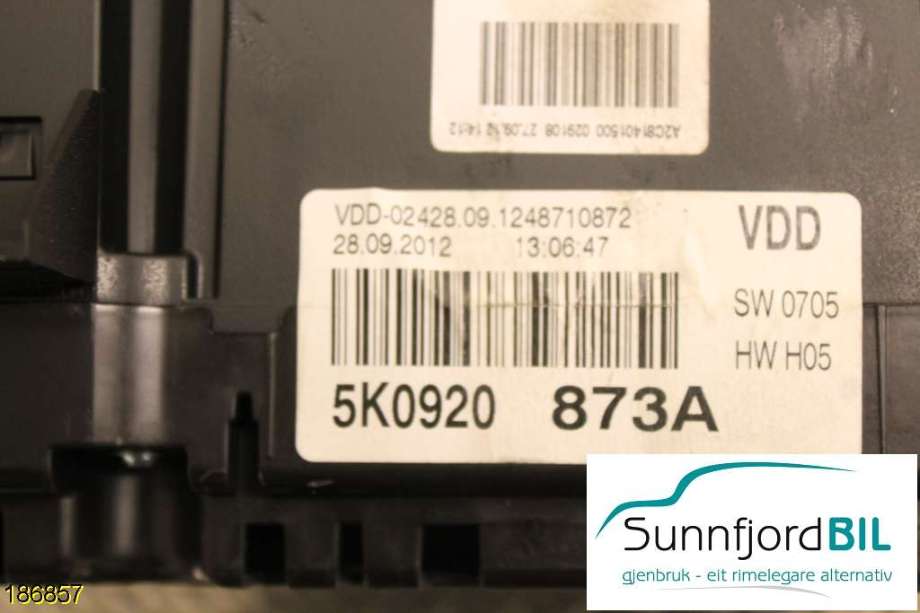 Instrumentpanel til VW Golf VI 2008-2012  (VOLKSWAGEN||5K0920)