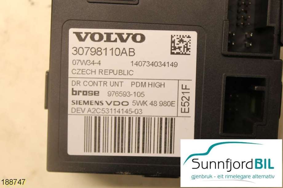 Ruteheis høyre til Volvo V50 2007-2012 (Fase 2)  (VOLVO|30798110AB|)