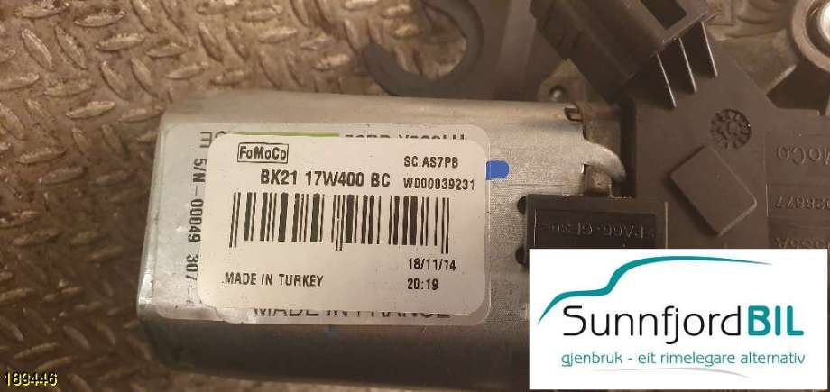 Viskermotor bakrute til Ford Transit Custom 2013-2023 (Type I)  