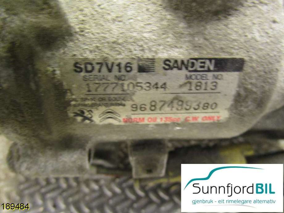 Aircondition kompressor til Peugeot Expert 2007-2016 (Type II)  (PEUGEOT|9687499380|)