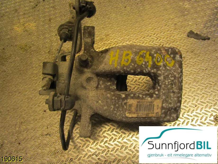 Bremsecaliper høyre bak til Peugeot Partner, 2008-2015 (Type II, Fase 1)  (PEUGEOT|)