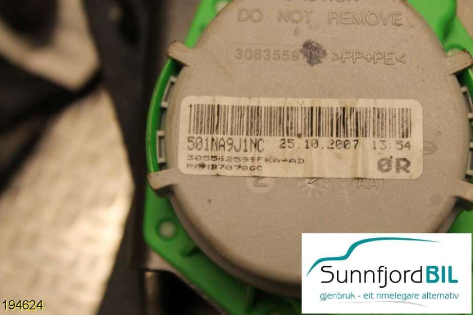 Airbag beltestrammer til Toyota Yaris 2006-2009 (Type II, Fase 1)  (TOYOTA|)