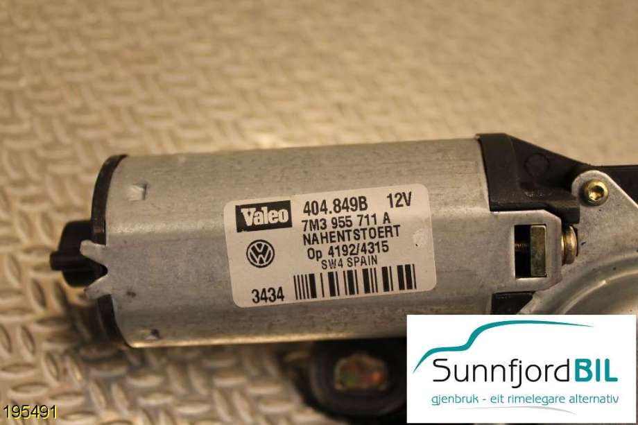 Viskermotor bakrute til VW Sharan 2000-2010 (Type I, Fase 2) (|7M3955711A)