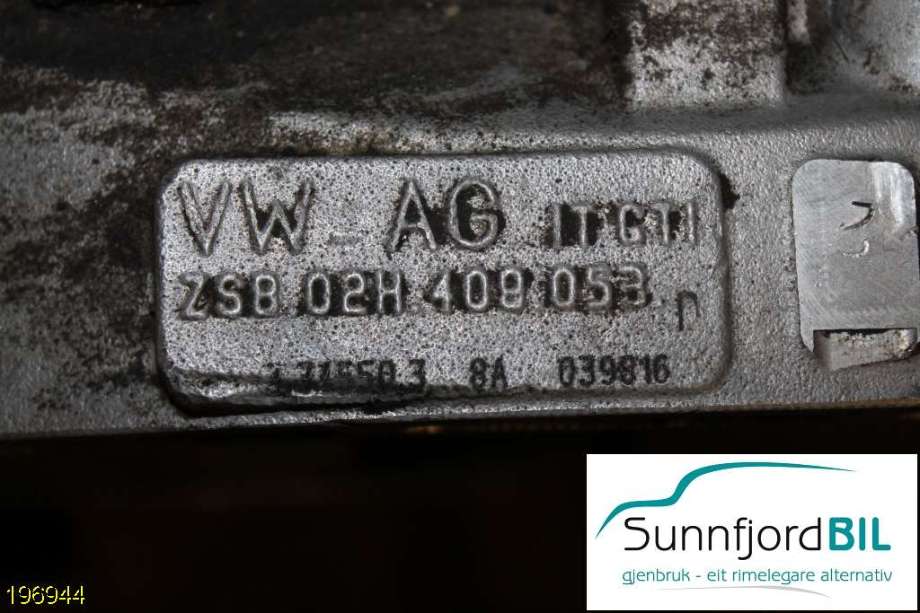 Girkasse 4WD fordelingskasse til VW Transporter / Caravelle 2003-2009 (Fase 1) (T5) (T5) (VOLKSWAGEN||02H409523)