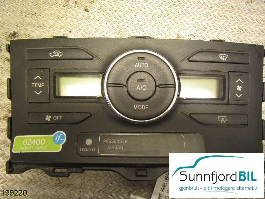 Varmeapparat betjening til Toyota Auris 2010-2012 (Type I, Fase 2)  (TOYOTA|)