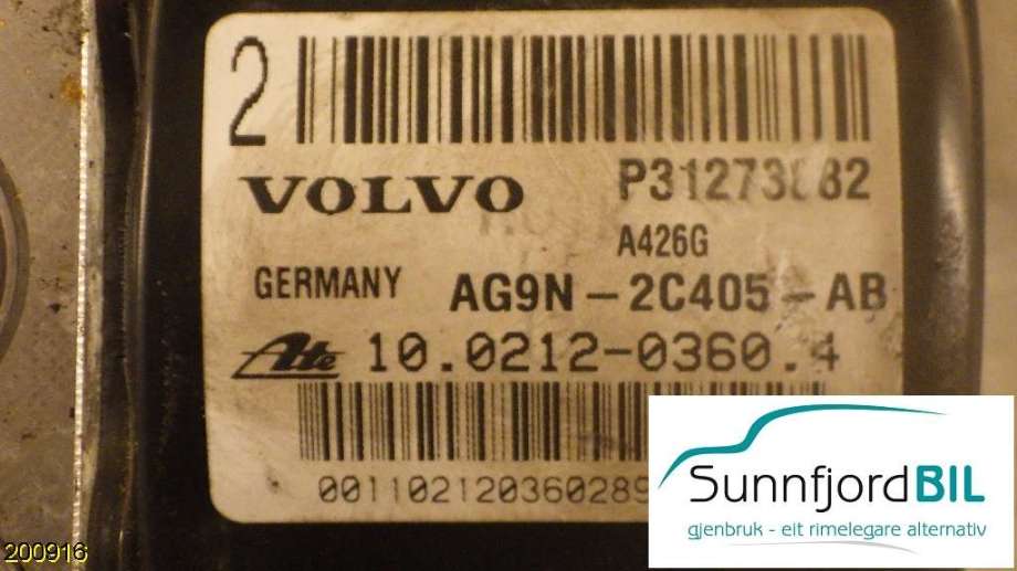 ABS sentral til Volvo V60 2010-2013 (Type I, Fase 1)  (VOLVO|P31273882|)