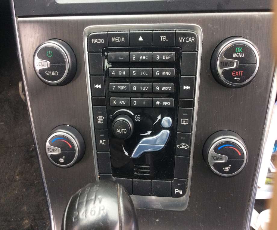 Varmeapparat betjening til Volvo V60, 2010-2013 (Type I, Fase 1)  (VOLVO|2097754)