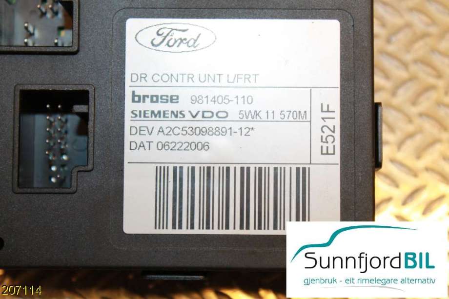 Ruteheis venstre foran til Ford Focus 2004-2007 (Type II, Fase 1)  (FORD|01308222215|)