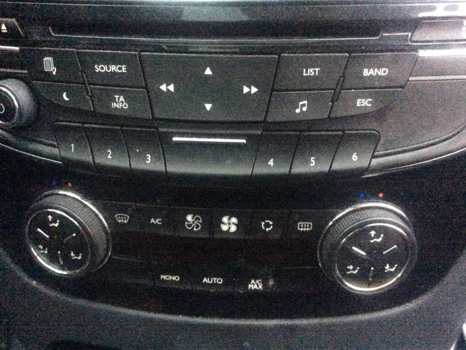 Varmeapparat betjening til Peugeot 508, 2011-2014 (Type I, Fase 1)  (PEUGEOT|96656643XZ)