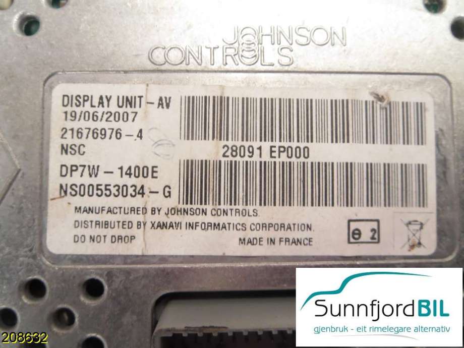 Bilstereo navigasjon til Nissan Pathfinder 2005-2010 (Fase 1) (R51) (R51) (NISSAN|216769764|)