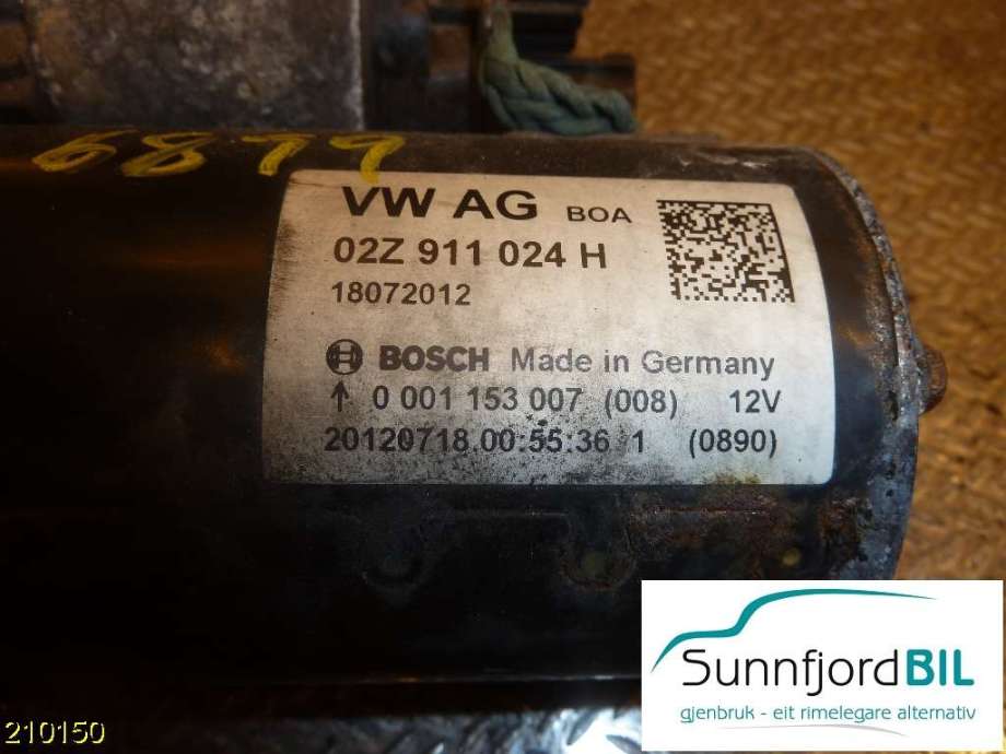 Starter diesel til VW Passat 2011-2015 (B7) (B7) (VOLKSWAGEN|02Z 911 024 H|)