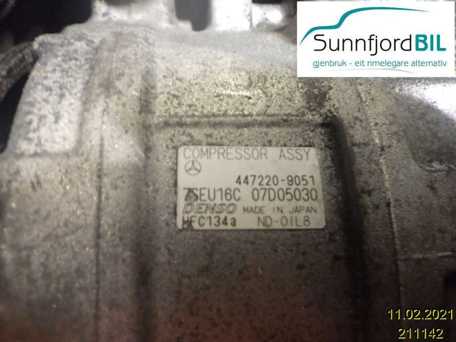 Aircondition kompressor til Mercedes E-Klasse 2002-2006 (Fase 1) (W211) (W211) (MERCEDES|A 001 230 08 11|4472209051|)