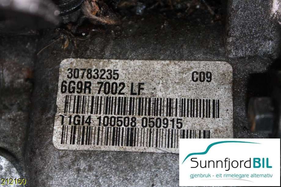 Girkasse manuell 6-trinn til Volvo V70 2007-2013 (Type III, Fase 1) (VOLVO|8251965|M66|)