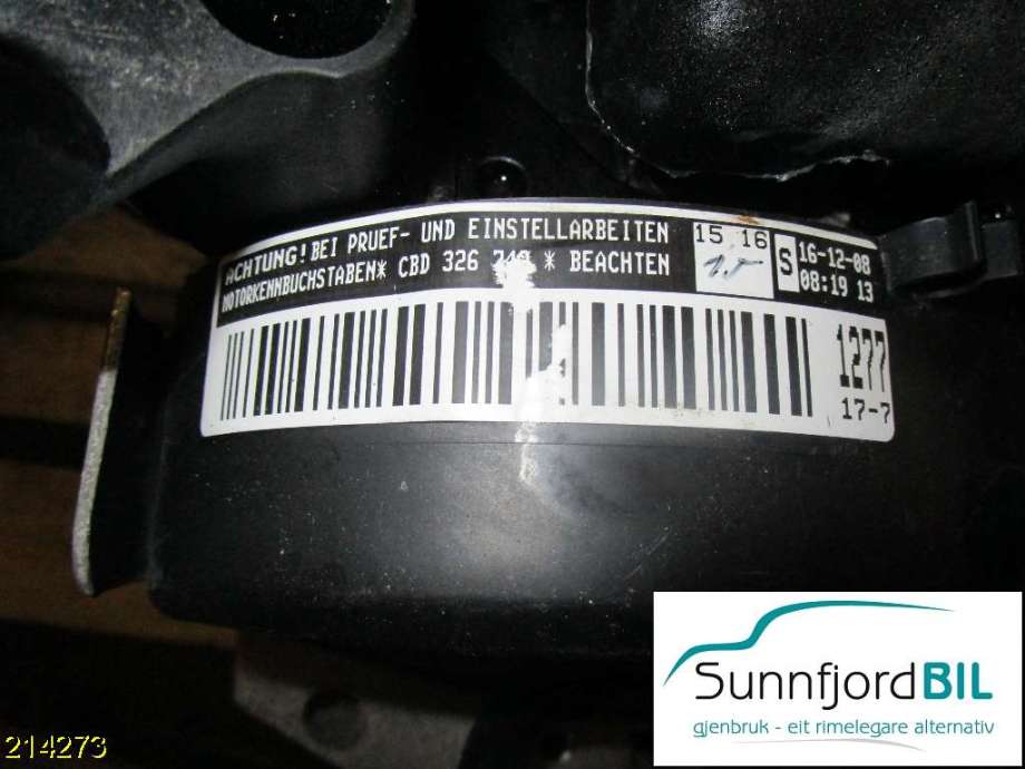 Motor diesel til VW Golf VI 2008-2012 (VOLKSWAGEN|CBDC|03L 100 033 S|)