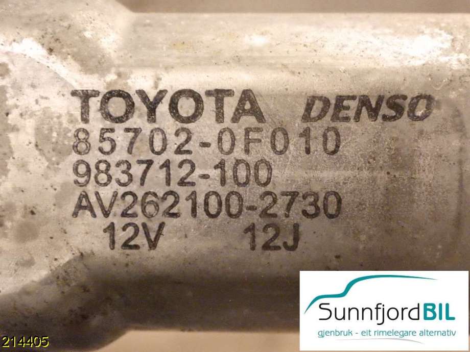 Ruteheis venstre foran til Toyota Yaris 2006-2009 (Type II, Fase 1) (TOYOTA|857020F010|983712100|)